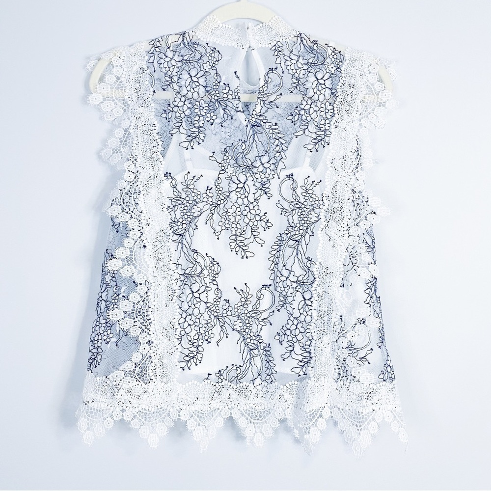 Adelyn Rae - Lace Overlay Top - Picture 3 of 4
